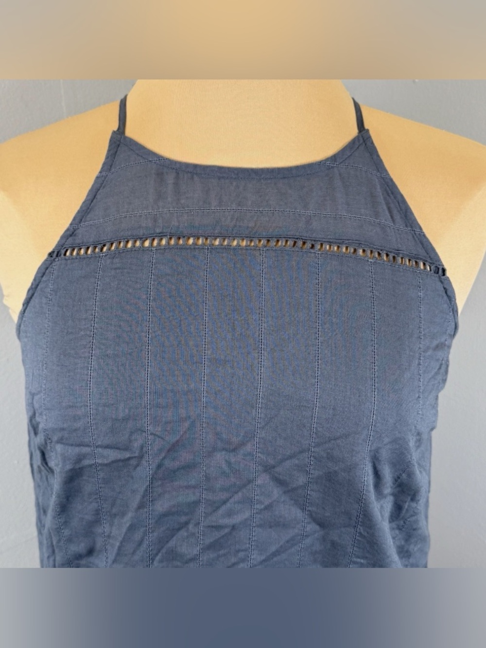 Women’s Navy Blue Halter Tank Top